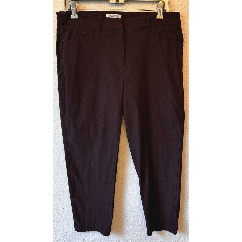 NANETTE LEPORE Womens Maroon Dark‎ Purple Stretch Pants Size 12 Business Career